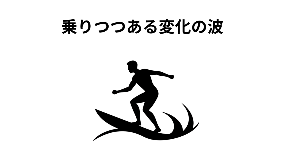 乗りつつある変化の波