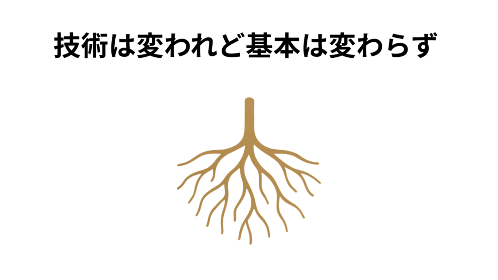 技術は変われど基本は変わらず