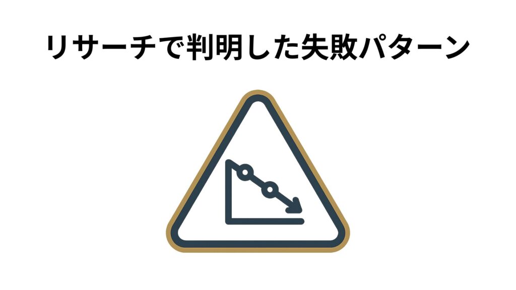リサーチで判明した失敗パターン