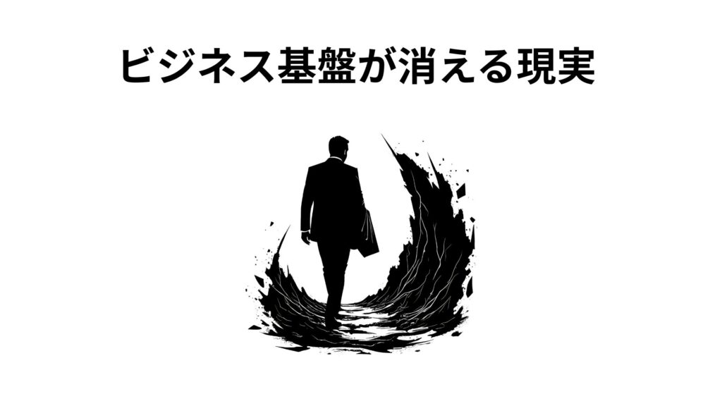 ビジネス基盤が消える現実